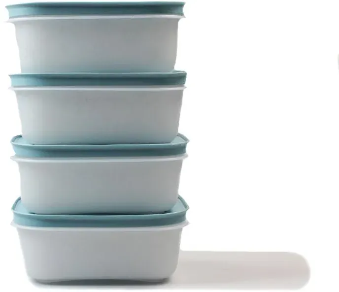 Preisvergleich Produktbild TUPPERWARE Frischhaltedose Gefrier-Behälter 450ml pastellblau-weiß (4)