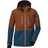 KILLTEC Jungen Skijacke/Funktionsjacke mit Kapuze und Schneefang, wasserdicht KSW 127 BYS SKI JCKT, braun, 152,