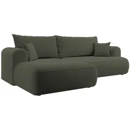 Selsey Ecksofa, Olivgrün, Textil, L-Form, Ottomane links, 260x165 cm, Wohnzimmer, Sofas & Couches, Wohnlandschaften, Ecksofas