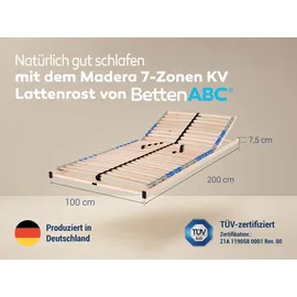 Betten-ABC MaDeRa 7-Zonen-Lattenrost Kopfteilverstellung 100 x 200 cm