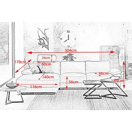 KAWOLA Ecksofa XL motorischer Relaxfunktion LOLA Dunkelgrün Webstoff Relaxfunktion