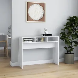 vidaXL Konsolentisch 105x30x80 cm weiß