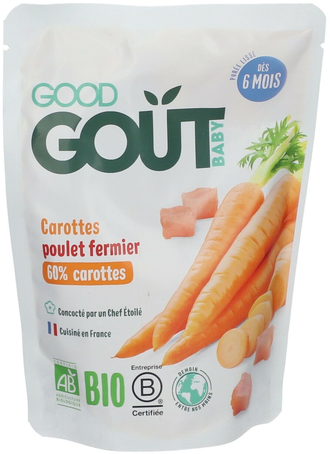 GOOD GOÛT Carottes Poulet 190 g Aliment