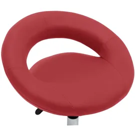 vidaXL Arbeitshocker Kunstleder Weinrot