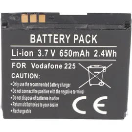 AccuCell Akku passend für Handy Vodafone 246, 225, 125 Abmessungen beachten 37,85x37,85x5,7mm