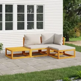 vidaXL Garten-Lounge-Set 4-tlg. braun