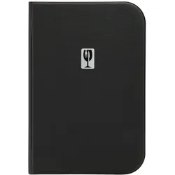 Securit® Essential Range Menühalter – inkl. 6 doppelseitige feste Einlagen, zeigt 12x A4 – A4 schwarz