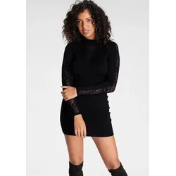 Strickkleid, festliche Anlässe, kurzes Kleid, femininer Look, Gr. 42 - N-Gr, schwarz, , 76895156-42 N-Gr