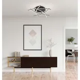 Fischer Leuchten Deckenleuchte Designlampe Fernbedienung dimmbar LED CCT Wohnzimmerlampe schwarz