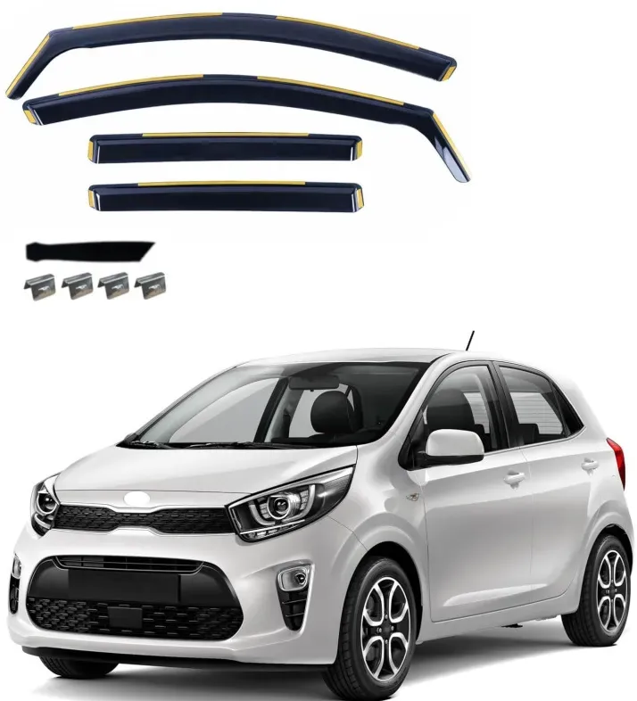 Satz mit 4 Windabweisern für KIA PICANTO III (5‐Türer), Baujahr 2017 +