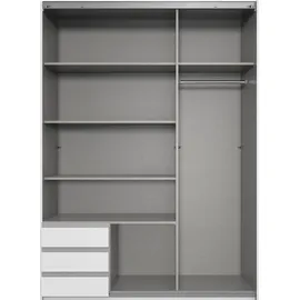 möbel-direkt.de Schwebetürenschrank Emden 135 x 198 x 65 cm Weiß