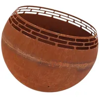 degawo Feuer Ball rostig 58cm Korb Stelle Schale Terrassen Ofen Metall Laser, cut