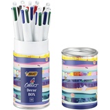 BIC 4 Farben Kugelschreiber Set 4 Colours, 8er Stifte Set in verschiedenem Design, Ideal als Geschenk, Message Box