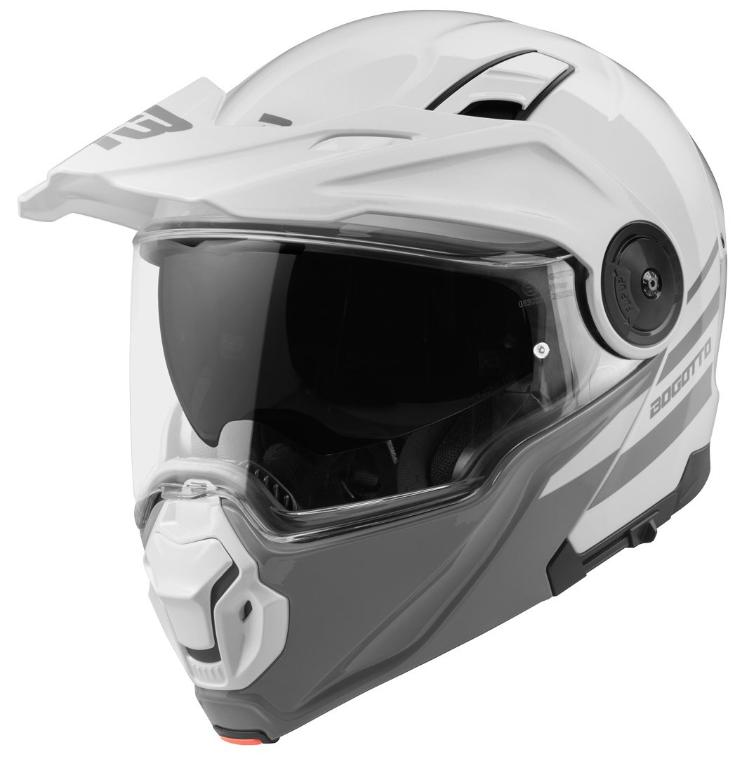 Bogotto FG-102 Glasvezel opklapbare helm, wit, XL Voorman