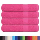 vidaXL Saunatuch 80 x 200 cm rosa 4 St.
