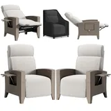 YOIZO Relaxliege Liegesessel 2Pcs, Rattansessel mit Liegefunktion, Gartensesse Verstellbar Rückenlehne, Relaxsessel mit Staubschutz, für Drinnen, Balkon, Garten, Innenhof (2A)