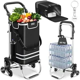 Tectake Einkaufstrolley 3 In 1 Nutzung Schwarz 46 x 36 cm