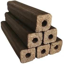 PINI Eichenholzbriketts 23 cm lang viereckig mit Zugloch 15 kg