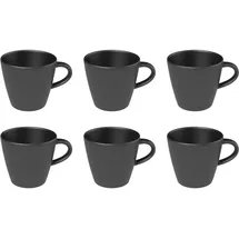 Villeroy & Boch Manufacture Rock Kaffeetasse 0,15 l Schwarz 6 St.