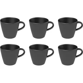 Villeroy & Boch Manufacture Rock Kaffeetasse 0,15 l Schwarz 6 St.