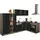 kochstation Winkelküche L-Form KS-Samos 290 cm schwarz