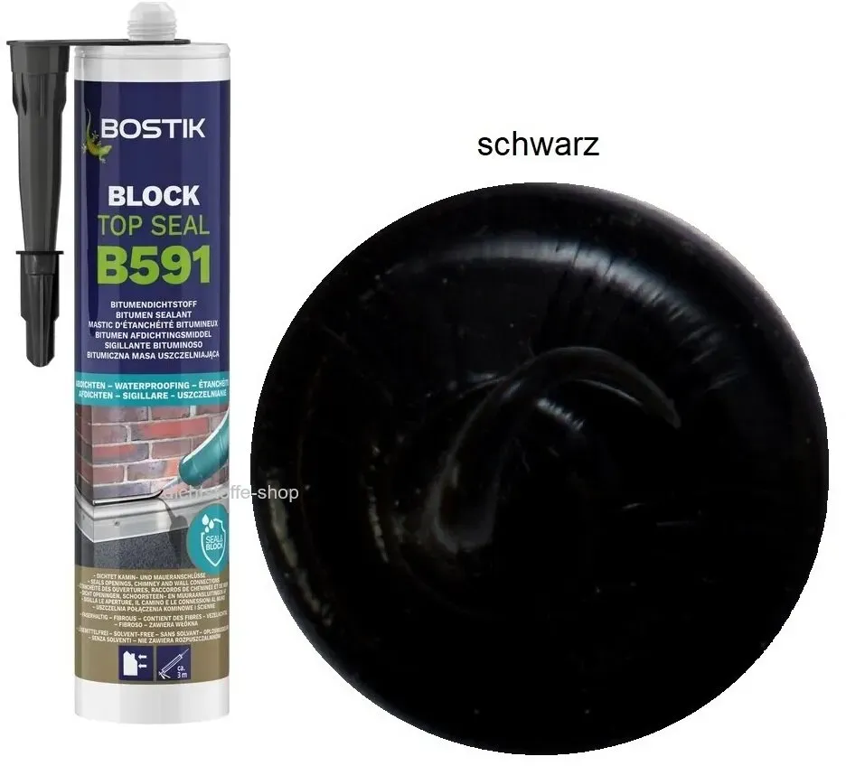 Bostik Block B591 Top Seal Bitumen Dichtstoff 300ml Kartusche schwarz