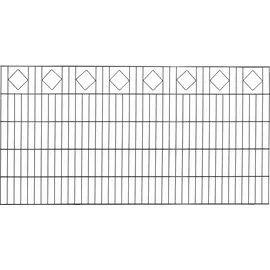 Floraworld Doppelstab-Mattenzaun Comfort 100 x 200 cm anthrazit Karo