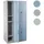Mendler Schließfach Boston T829, Schließfachschrank Wertfachschrank Spind, Metall 6 Fächer ~ blau