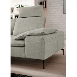 W.Schillig Eckcouch Chenille 3-Sitzer Grau