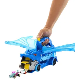Hot Wheels JBM72 Hot Wheels City Ultimativer 2-in-1 Drachen Transporter Spielset