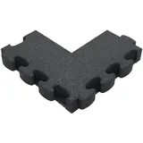 Gum-tech Negatives Eckstück ""Gerade"" für Fallschutzplatten, Grau, 8 cm