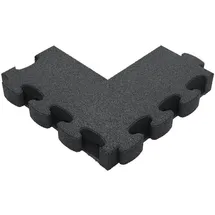 Gum-tech Negatives Eckstück ""Gerade"" für Fallschutzplatten, Grau, 8 cm