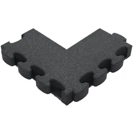 Gum-tech Negatives Eckstück ""Gerade"" für Fallschutzplatten, Grau, 8 cm