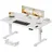 JUMMICO Höhenverstellbarer Schreibtisch 140 x 70 cm mit Kabelwanne, Höhenverstellbar Elektrisch Stehpult mit USB-Buchse, Computertisch, Ergonomischer Steh-Sitz Tisch, Bürotisch, Weiß