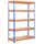 Simonrack Schwerlastregal Holz 200 x 120 x 45 cm Blau/Orange 5 Böden