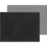 Freeform Duo Platzset, Kunstleder, 40x30cm, schwarz/grau