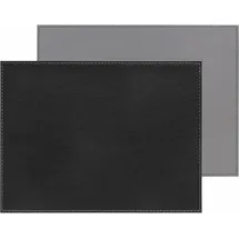 Freeform Duo Platzset, Kunstleder, 40x30cm, schwarz/grau