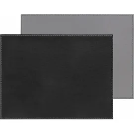 Freeform Duo Platzset, Kunstleder, 40x30cm, schwarz/grau