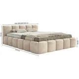 Selsey Cloudy Low 160 x 200 cm Beige