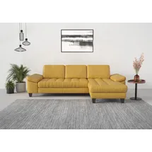 sit&more Ecksofa SIT & MORE "Westham L-Form", gelb (dijon), B:275cm H:88cm T:172cm, 100% Polyester, Sofas, Ecksofa, Recamiere, mit oder ohne Bettfunktion, Bettkasten, Füße wengefarben