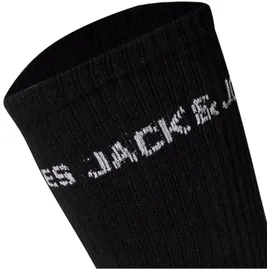 JACK & JONES JACK - JACBASIC LOGO TENNISSOCK, Baumwollmischung, Logo, Schwarz / Weiß 33-37