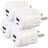 revolt USB Ladeadapter: 4er-Set Doppel-USB-Netzteile mit USB-C PD und USB-A QC 3.0, 20 Watt (USB-Ladegerät mit Anzeige, USB-Ladegerät mit Power Delivery, Apple iPhone Ladekabel)