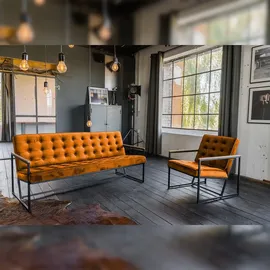 KAWOLA Sessel ARLY Polstersessel Bezug Velvet cognac