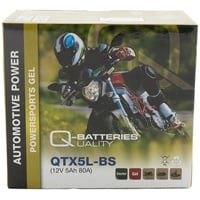 Q-Batteries QTX5L-BS Gel Motorradbatterie 12V 4,5Ah 70A QTX5L-4 50412