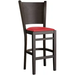 2er-Set Bistro Barhocker | Leder | Rot | Gastro Barhocker