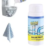 Vollstern Abflussreiniger Mit Handtuch, Vollstern Rohrreiniger, Hochwirksamer Rohrreiniger mit Aktivschaum, Kräftiges Spül, Leistungsstarker Abflussreiniger für Waschbecken (1PC)