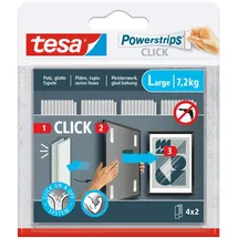 Tesa Klebestreifen Powerstrips Click Large 7,2 kg 4 St.