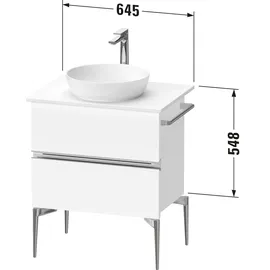 Duravit Waschtischunterschrank 2 Auszüge 64,5 x 47,5 x 54,8 cm Nussbaum Matt