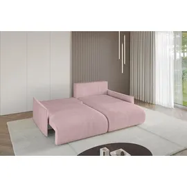 altdecor Ecksofa Cord 2-Sitzer Rosa