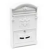 Wiltec Antik Design Briefkasten weiß